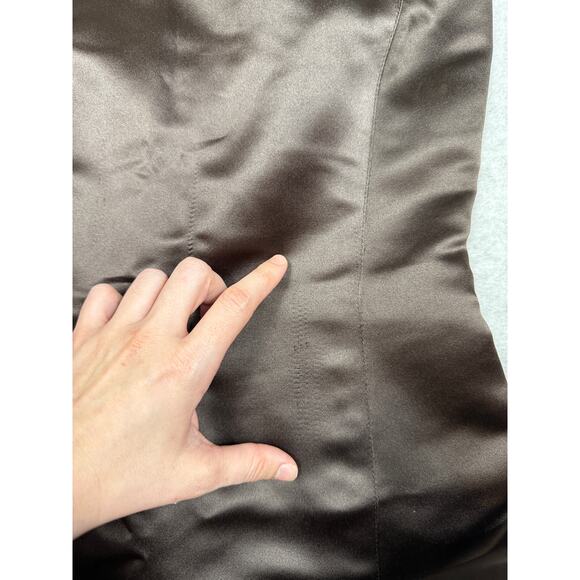 Vintage Geronimo by Stephen Digeronimo Womens Size 4 Brown Halter Mini Dress - Picture 4 of 15